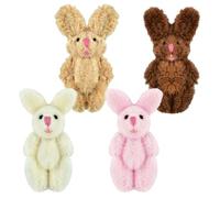 MAOSHYMS Mini Conejos de Peluche,Conejos de Peluche de Pascua Pequeños,4.5 Cm Conejito De Peluche Suave Y Realista,Mini Juguete de Peluche de Animal de Conejito