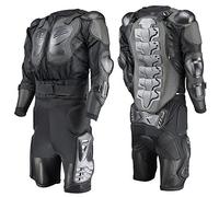 MAOTN Traje Armadura de Motocicleta de Campo traviesa para Hombre, Pecho + Pantalones,Dorsal Guardia Carrera Corporal,Ropa Protectora de Carreras de Moto/Peto Motocross Enduro,Black,L