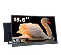 Maovz - Monitor portátil, visualización IPS 1080P FHD 100Hz, 125% sRGB HDMI USB-C Monitor Externo para computadora portátil, Segunda visualización de Viaje con Funda de Soporte