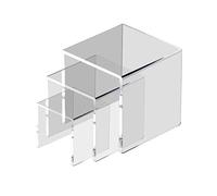 MaoXinTek Expositor de Elevador de Acrílico Transparene, Expositores de Joyería Soportes de Exhibidores de Escaparate para Figuras, Buffets, Cupcakes (3 Inch, 4 Inch, 5 Inch)