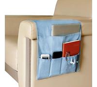 MaoXinTek Organizador de Sofá Silla, Soporte para Mando a Distancia de TV, Bolsa de Almacenamiento para Reposabrazos Antideslizante con 5 Bolsillos, para Revistas Teléfono, Libros, Gafas