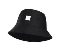 MaoXinTek Sombrero del Pescador Algodón Plegable Bucket Hat Al Aire Libre Visera para Senderismo Camping y Playa 56-58 cm Negro