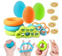 MAOYUTOU fortalecedor de mano, 14 piezas de silicona para los dedos, 3 niveles de resistencia, para artrosis, escalada, guitarra y piano