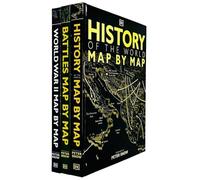 Map by Map Series 3 Books Collection Set (Battles, History of the World & World War II) DK