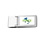 map Italy EU Barcelona - Billetera de bolsillo con clip de acero inoxidable