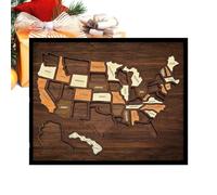 Map Puzzle - Wall National Board Decor - Wood Country Map for Travel | for Home Bedroom Living Room Dorm Apartment Office Family Couples