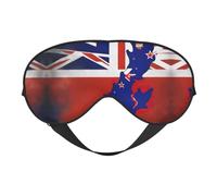 Map04 Máscara de ojos con bandera abstracta de Nueva Zelanda para dormir, máscara de sueño que bloquea perfectamente la luz para hombres y mujeres, diadema suave y cómoda para los ojos