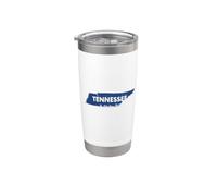 Mapa antiguo del estado de Tennessee, Tennessee Souvenir Vaso térmico de acero inoxidable de doble pared