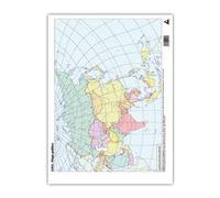 MAPA ASIA POLITICO MUDO P/50 UNIDADES