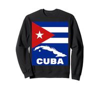 Mapa - Bandera de Cuba Sudadera