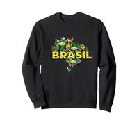 Mapa Botánico de Brasil - Recuerdo de Carnaval Brasil Brasil Sudadera