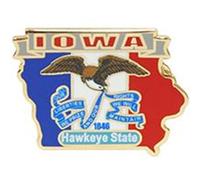 Mapa con forma de Estado de Iowa