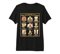 Mapa Corporal Emociones Psicología Vintage Camiseta Premium