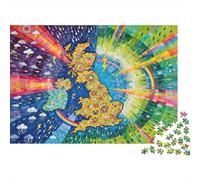 Mapa cromático del Caos meteorológico británico Puzzle De Madera Impermeable DIY Puzzles De 1000 Piezas para Adultos Desafiante Y Estimulante Rompecabezas para Juegos Desafiantes