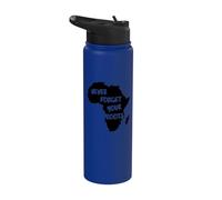 Mapa de África Nunca olvides tus raíces Stainless Steel Insulated Water Bottle