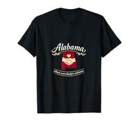 Mapa de Alabama, Donde Todos Son bienvenidos, diseño de apretón de Manos en Forma de corazón Camiseta