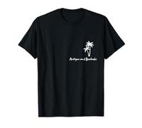 Mapa de Antigua, Recuerdo de viaje, Ambiente de vacaciones, Palmeras Camiseta