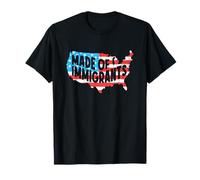 Mapa de bandera de Estados Unidos Inmigrantes Inmigrantes América Anti Racismo Camiseta
