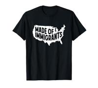 Mapa de bandera de Estados Unidos Inmigrantes Inmigrantes América Anti Racismo Camiseta