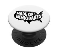 Mapa de bandera de Estados Unidos Inmigrantes Inmigrantes América Anti Racismo PopSockets PopGrip Adhesivo