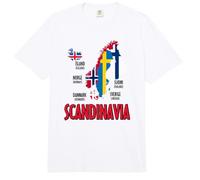 Mapa de Banderas de Escandinavia Letras nórdicas Negras Comfort Colors Adult Heavyweight T-Shirt
