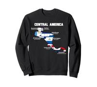 Mapa de Banderas de Viaje a Centroamérica, para viajeros y exploradores Sudadera