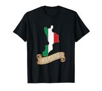 Mapa de Calabria con Bandera Italiana Italia Viaje Vintage Camiseta