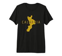 Mapa de Calabria Word Art - Recuerdo de Calabria Italia Camiseta Premium