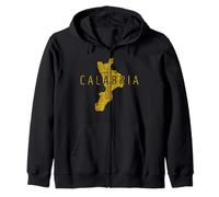 Mapa de Calabria Word Art - Recuerdo de Calabria Italia Sudadera con Capucha