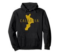 Mapa de Calabria Word Art - Recuerdo de Calabria Italia Sudadera con Capucha