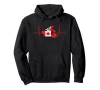 Mapa de Canadá vintage de Canada Heart Canadian Heartbeat Sudadera con Capucha