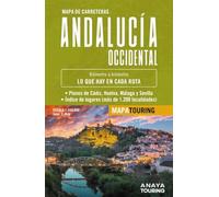 Mapa de carreteras de Andalucía occidental 1:340.000 (Mapa Touring)