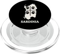 Mapa de Cerdeña, Bandera de Cuatro moros, diseño del Orgullo sardo PopSockets PopGrip para MagSafe