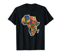 Mapa De Colores África Países Continente Geografía Camiseta