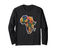 Mapa De Colores África Países Continente Geografía Manga Larga