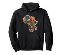 Mapa De Colores África Países Continente Geografía Sudadera con Capucha