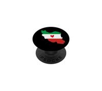 Mapa de Colores de la Bandera de Irán con corazón PopSockets PopGrip Adhesivo