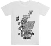 Mapa De Destilerías De Escocia Blanca De Manga Corta para Niños White Kids tee Short Sleeve T-Shirt