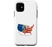 Mapa de Estados Unidos con Jefe Nativo Americano Carcasa para iPhone 11