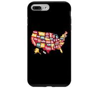 Mapa de Estados Unidos de América: Coleccionable para Hombres y Mujeres Carcasa para iPhone 7 Plus/8 Plus