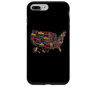 Mapa de Estados Unidos de América: Coleccionable para Hombres y Mujeres Carcasa para iPhone 7 Plus/8 Plus