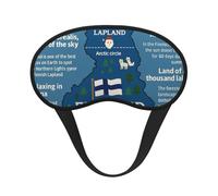 Mapa de Finlandia con varias hazañas impresas para adultos, suave, lavable, para bloqueo de luz, siesta, cara, dormir, viajes, cubierta