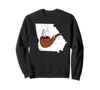 Mapa de Georgia Fumar pipa de tabaco fumador de pipa de brezo del sur Sudadera