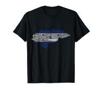 Mapa de Honduras, bandera hondureña, Honduras en idiomas del mundo Camiseta