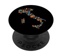 Mapa de Iconos de Italia PopSockets PopGrip Adhesivo