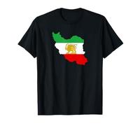 Mapa de Irán con león y Emblema del Sol, Patrimonio Persa Vintage Camiseta