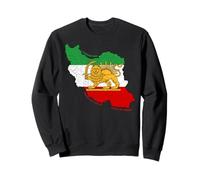 Mapa de Irán con león y Emblema del Sol, Patrimonio Vintage Sudadera