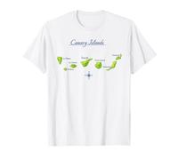 Mapa de Islas Canarias Tenerife Gran Canaria La Gomera Lanzarote Camiseta
