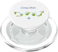 Mapa de Islas Canarias Tenerife Gran Canaria La Gomera Lanzarote PopSockets PopGrip para MagSafe