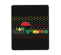 Mapa De La Bandera Africana De África con Estrellas Vintage Y Historia Negra Mouse Pad Portátil Mousepad Duradero Alfombrilla De Ratón para Ordenador Gaming Hogar 25X30Cm